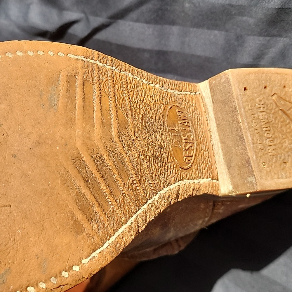 Redwing Mens Work/Cowboy Boots visible Slits Check Pinterest 4 Ideas 2 Repurpose - Picture 5 of 7